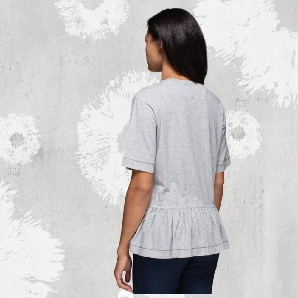 Cute Lululemon Peplum Top Tee - Picture 4 of 7